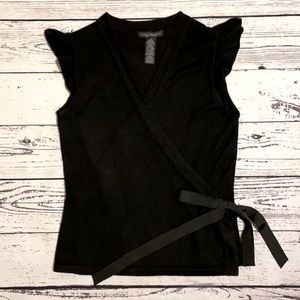 Banana Republic Cashmere Wrap Ruffle Sleeve Sweater